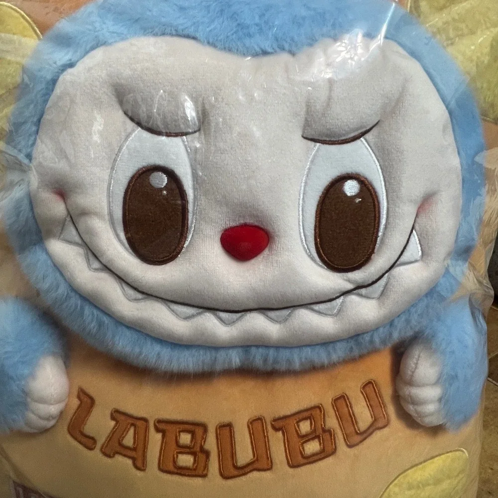 Pop Mart LABUBU The Monsters Wacky Mart Series Pillow Orange 3D Effect Plush